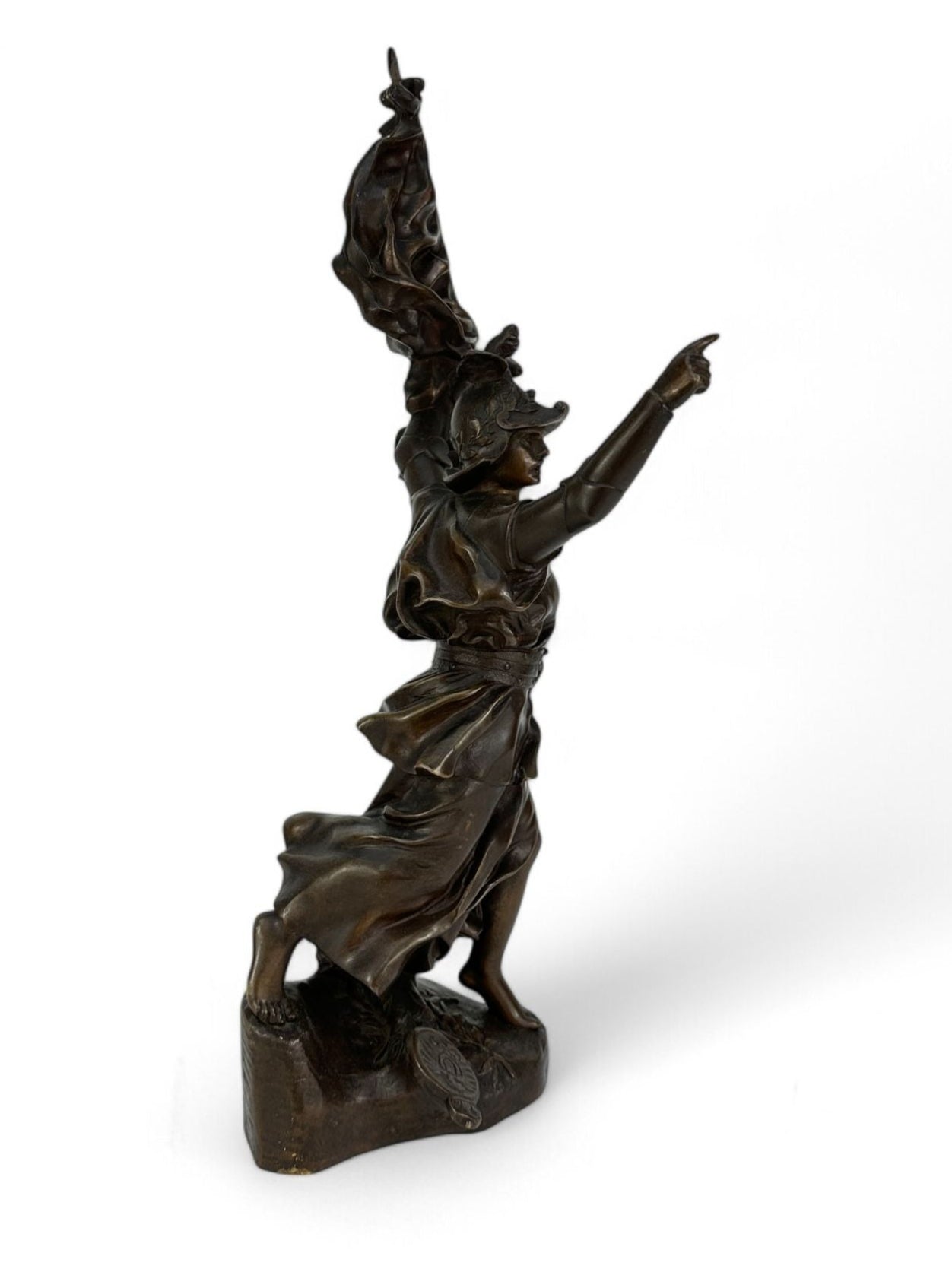 Sculpture en bronze – Allégorie de la Victoire sur la Prusse par Emmanuel Hannaux (vers 1900)