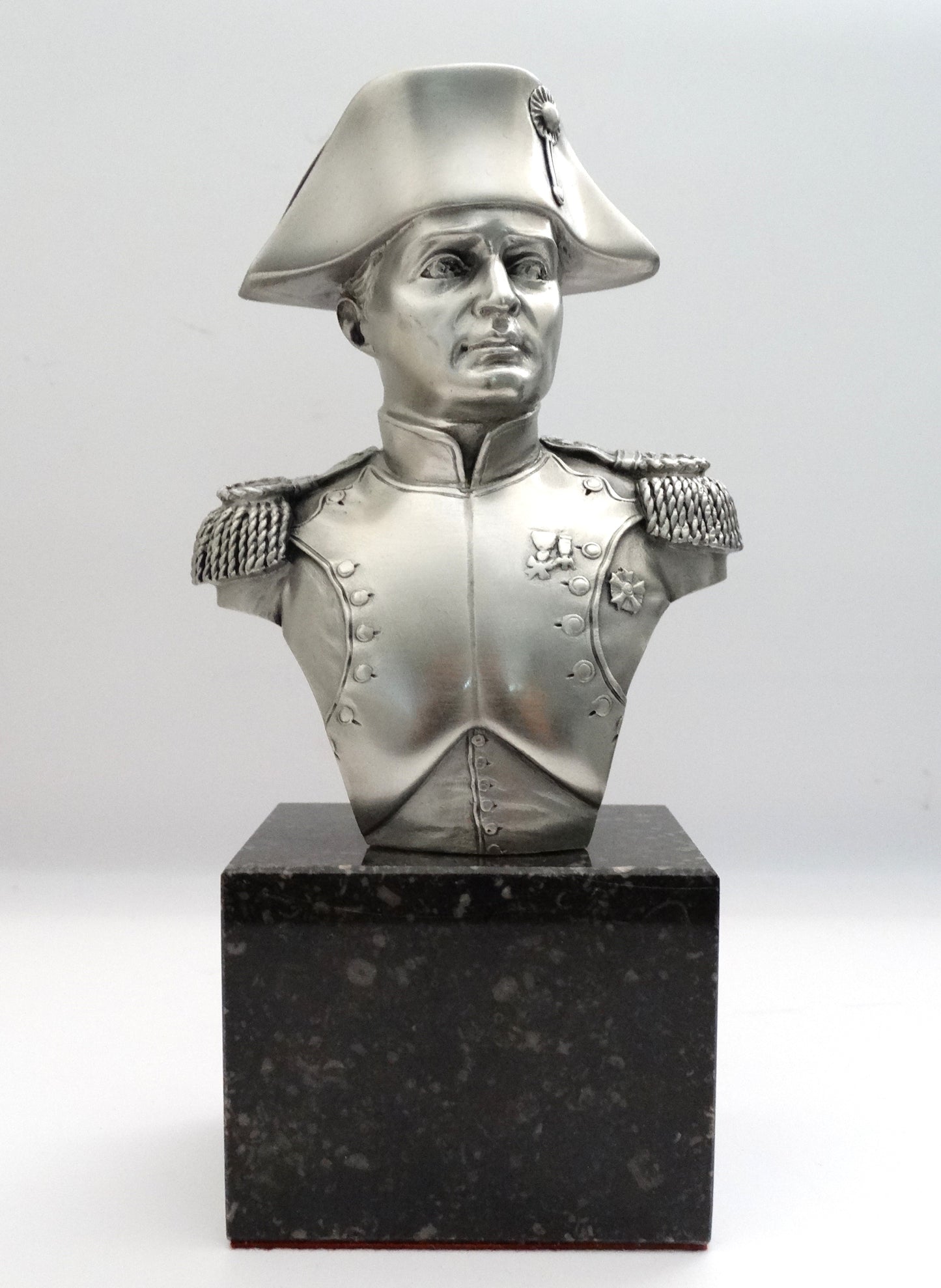 Le buste de l’Empereur Napoléon Ier - Les étains du prince. Vue intégrale de face.