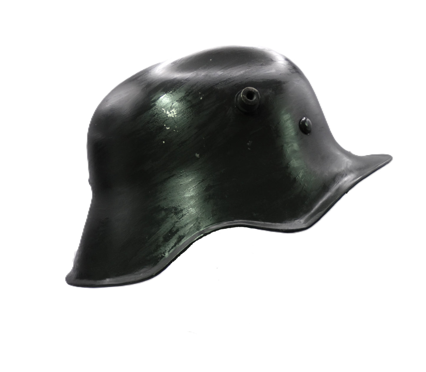 ALLEMAGNE. Réplique de casque allemand modèle 1918 à échancrure – Première Guerre mondiale coté droit