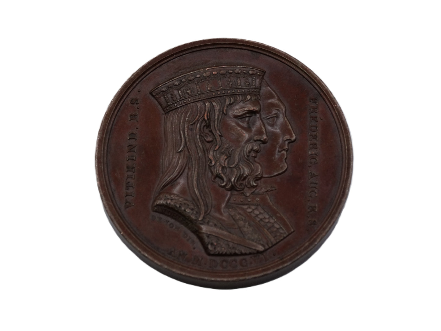 FRANCE. Médaille commémorative – Alliance Franco-Saxonne – 1806 Vitikind et Frederic Verso