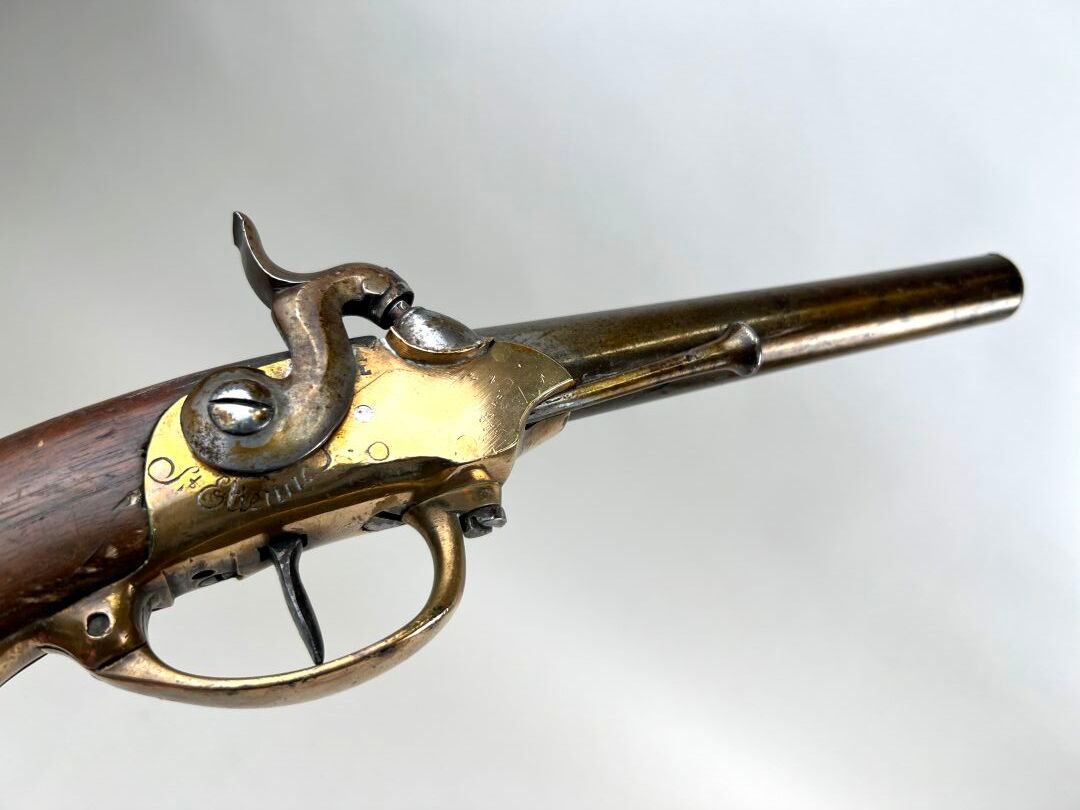 Pistolet_modele_1777_transforme_percussion_cavalerie_francaise_La_Maison_des_Braves platine et canon.