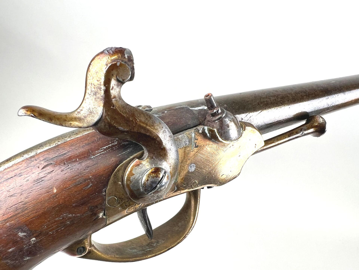Pistolet_modele_1777_transforme_percussion_cavalerie_francaise_La_Maison_des_Braves platine et cheminé