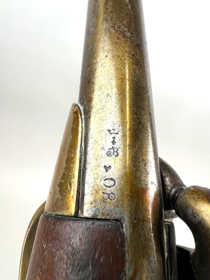 Pistolet_modele_1777_transforme_percussion_cavalerie_francaise_La_Maison_des_Braves Marquage et pionçons canon