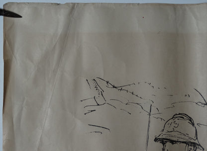 Affiche illustrée par Bernard Naudin — Emprunt de la Défense Nationale — Première Guerre mondiale. Zoom coint haut droit.