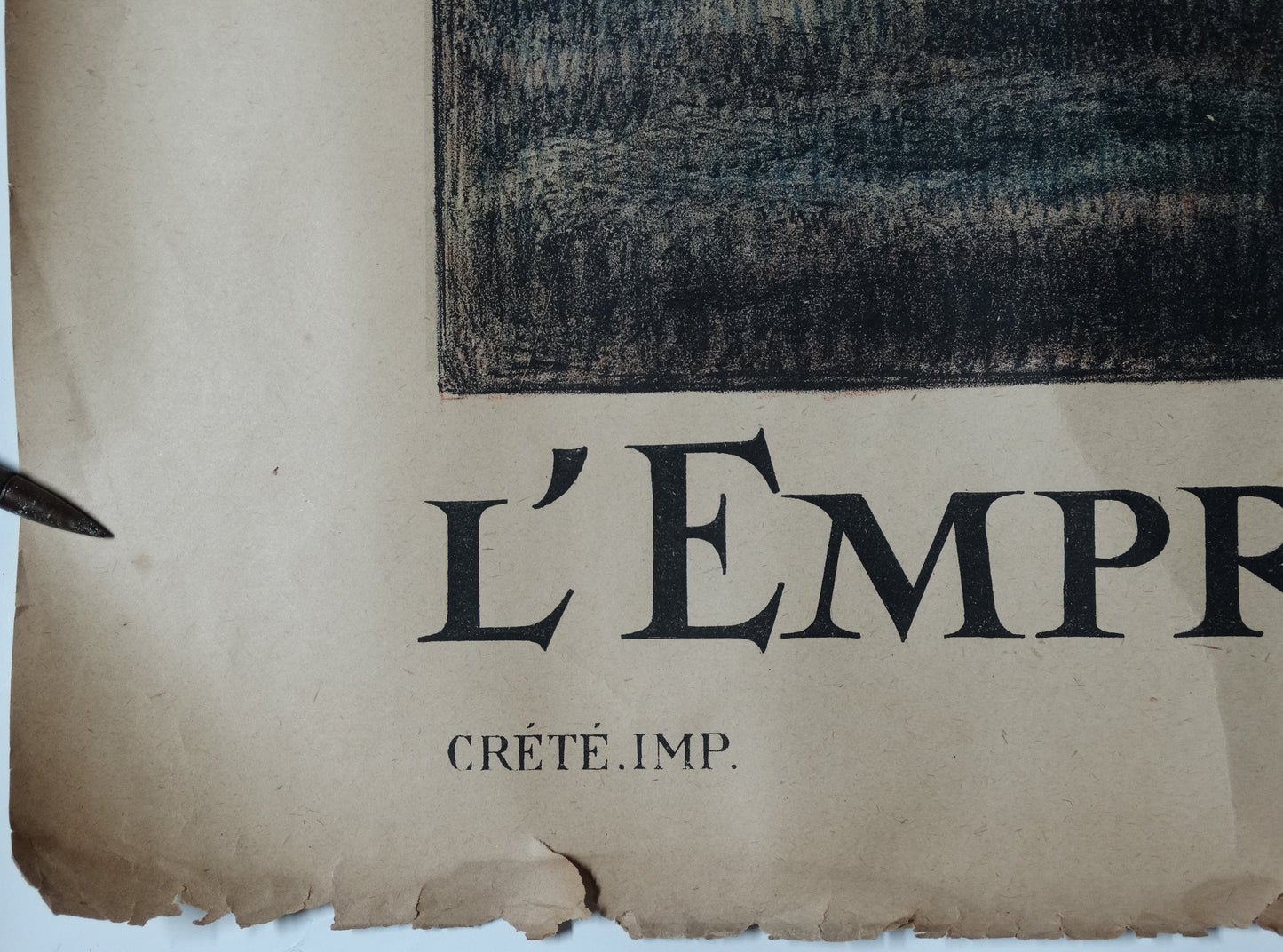 Affiche originale – L’Emprunt de la Libération – Abel Faivre – Imprimeries Lapina & Crété – Première Guerre mondiale. Zoom coin bas gauche.