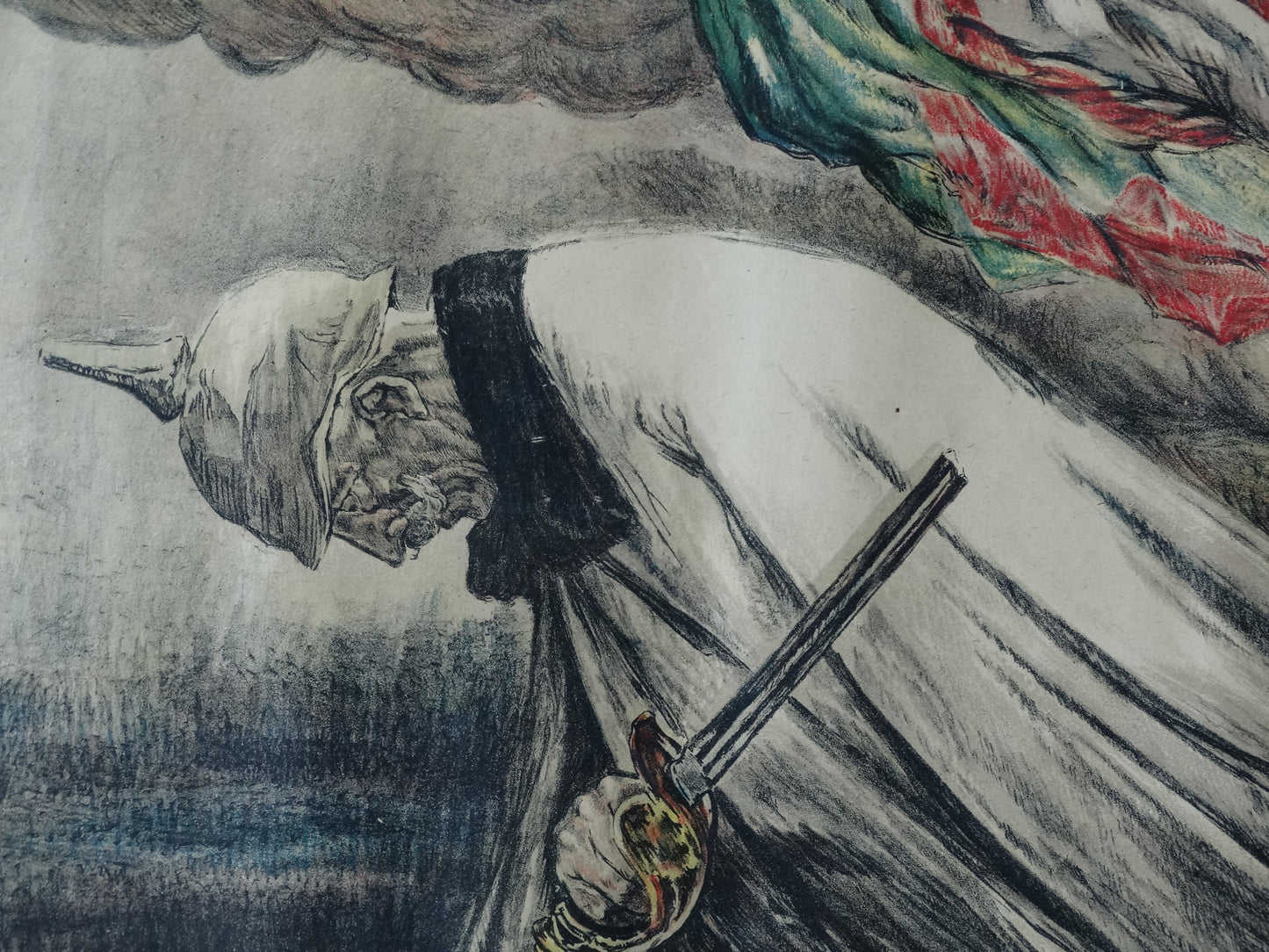 Affiche originale – L’Emprunt de la Libération – Abel Faivre – Imprimeries Lapina & Crété – Première Guerre mondiale. Zoom Kaiser Guillaume II