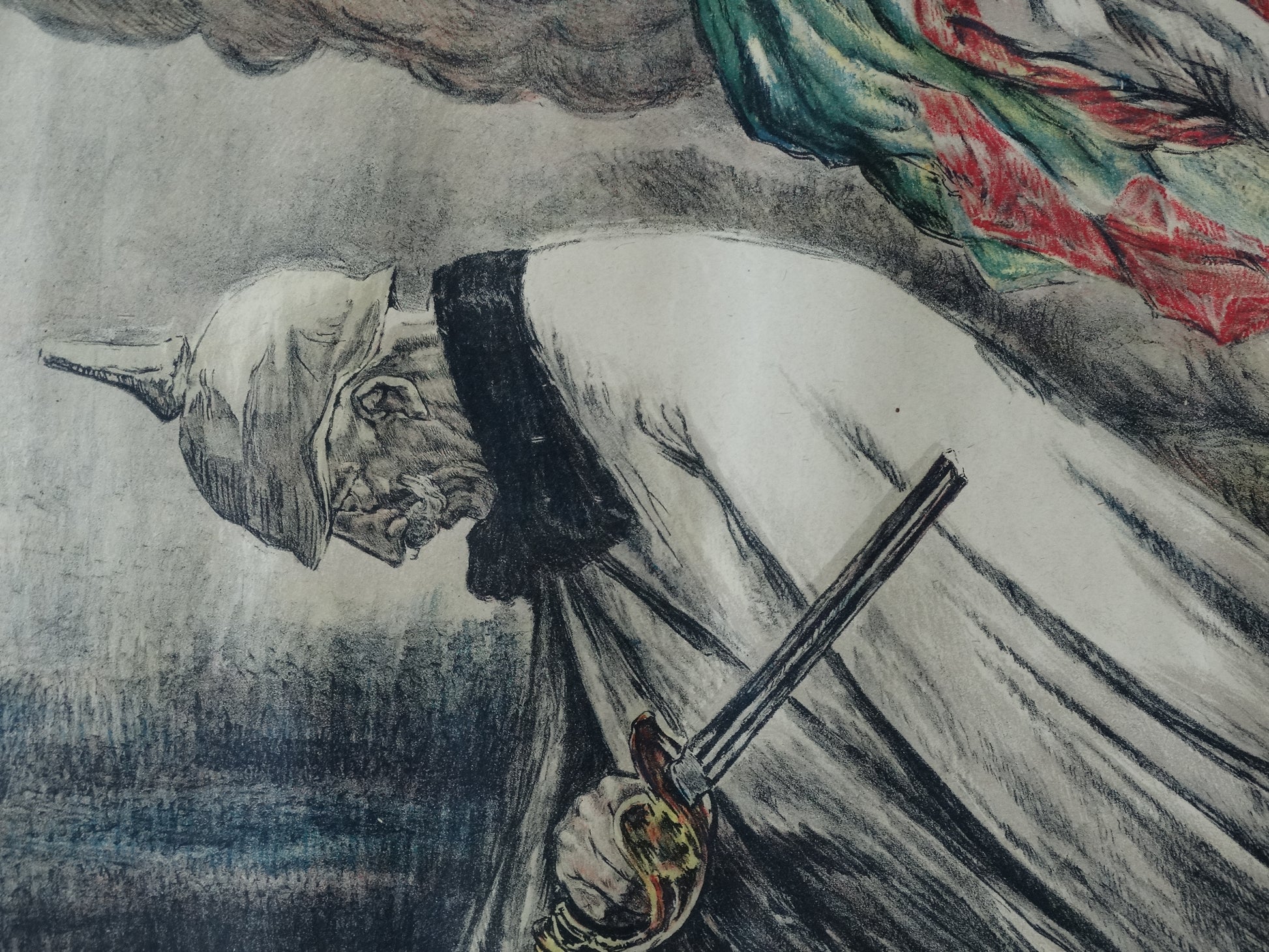 Affiche originale – L’Emprunt de la Libération – Abel Faivre – Imprimeries Lapina & Crété – Première Guerre mondiale. Zoom Kaiser Guillaume II