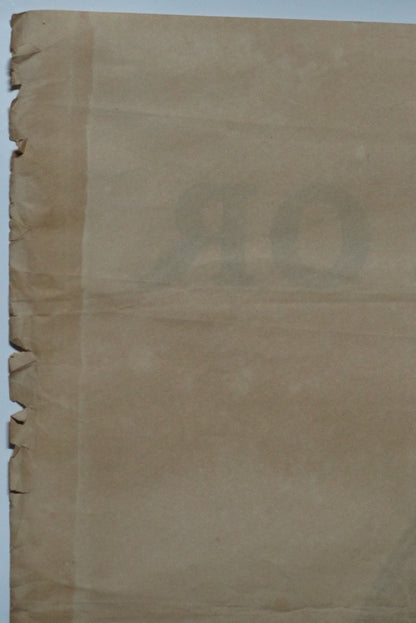 Affiche originale WW1 « Pour la France, versez votre or » – Abel Faivre – 1915 – Devambez. Zoom contour haut gauche arrière.