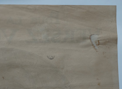 Affiche originale WW1 « Pour la France, versez votre or » – Abel Faivre – 1915 – Devambez. Zoom contour haut droit arrière.