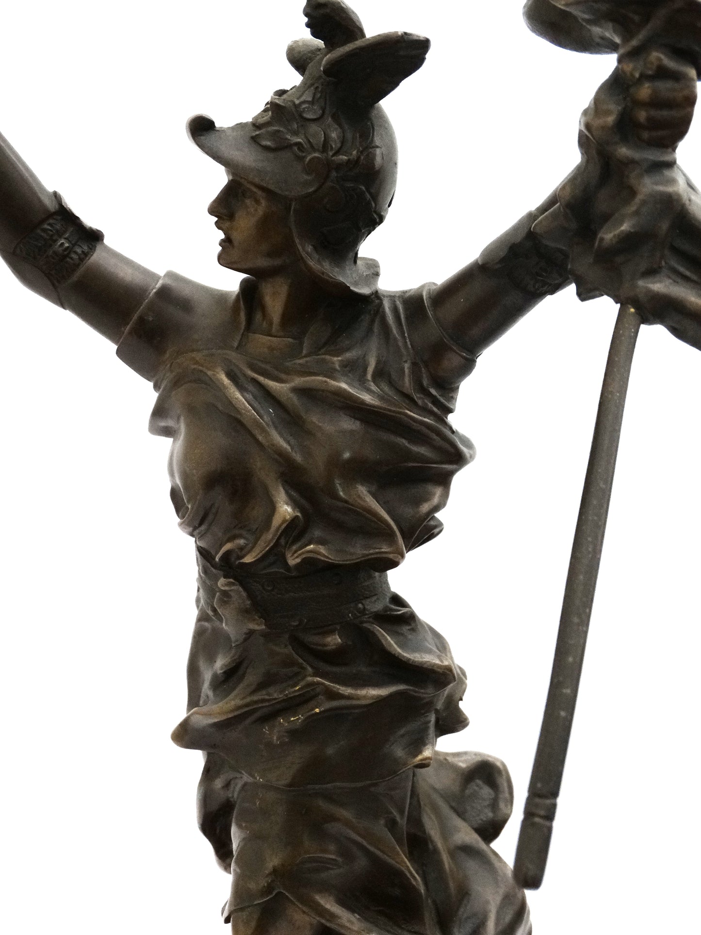 Allégorie « Victoire sur la Prusse » sculpture bronze Emmanuel Hannaux.
Zoom buste et tête. 