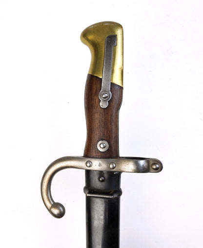 Baïonnette Gras modèle 1874 Marine mono matricule. Manche et poincon ancre marine