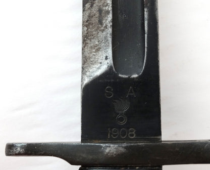 Baïonnette US M1905E1 Raccourcie pour M1 Garand | WW2 Originale.
Zoom sur marquage face A.