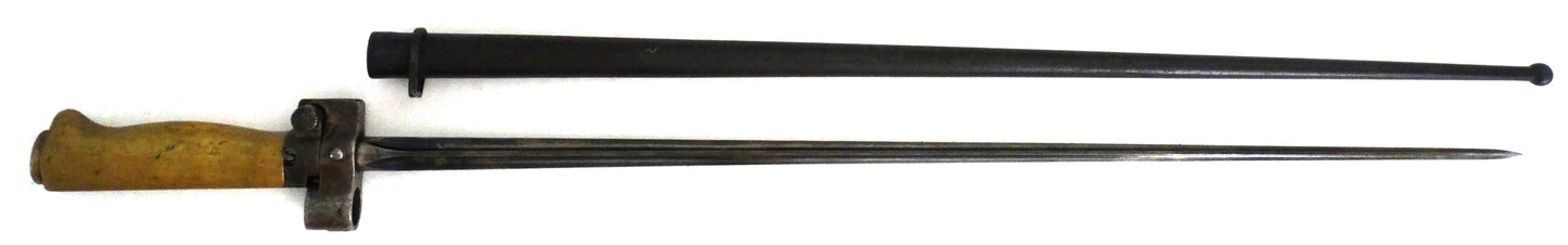 Baïonnette française Modèle 1886-15 Rosalie  Poignée laiton.
Vue intégrale face B