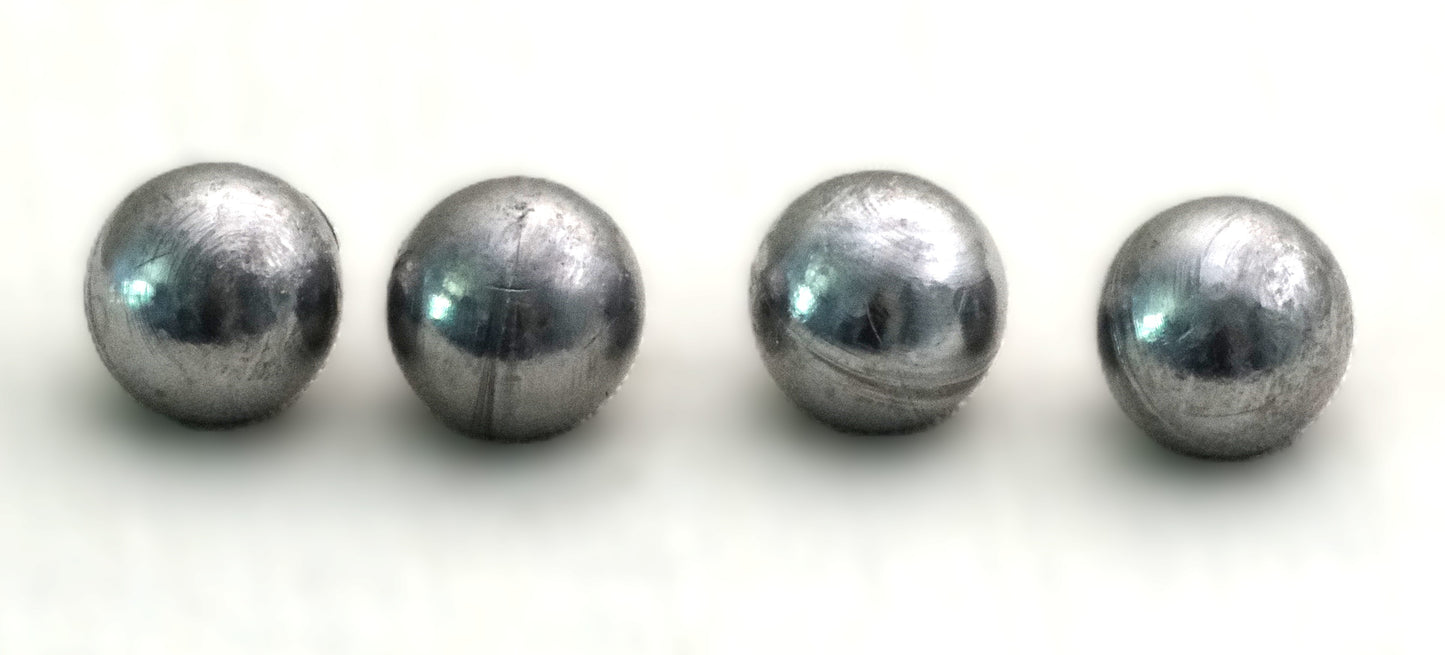 Balles plomb calibre .69 pour poudre noire. Calibre réglementaire Français.
