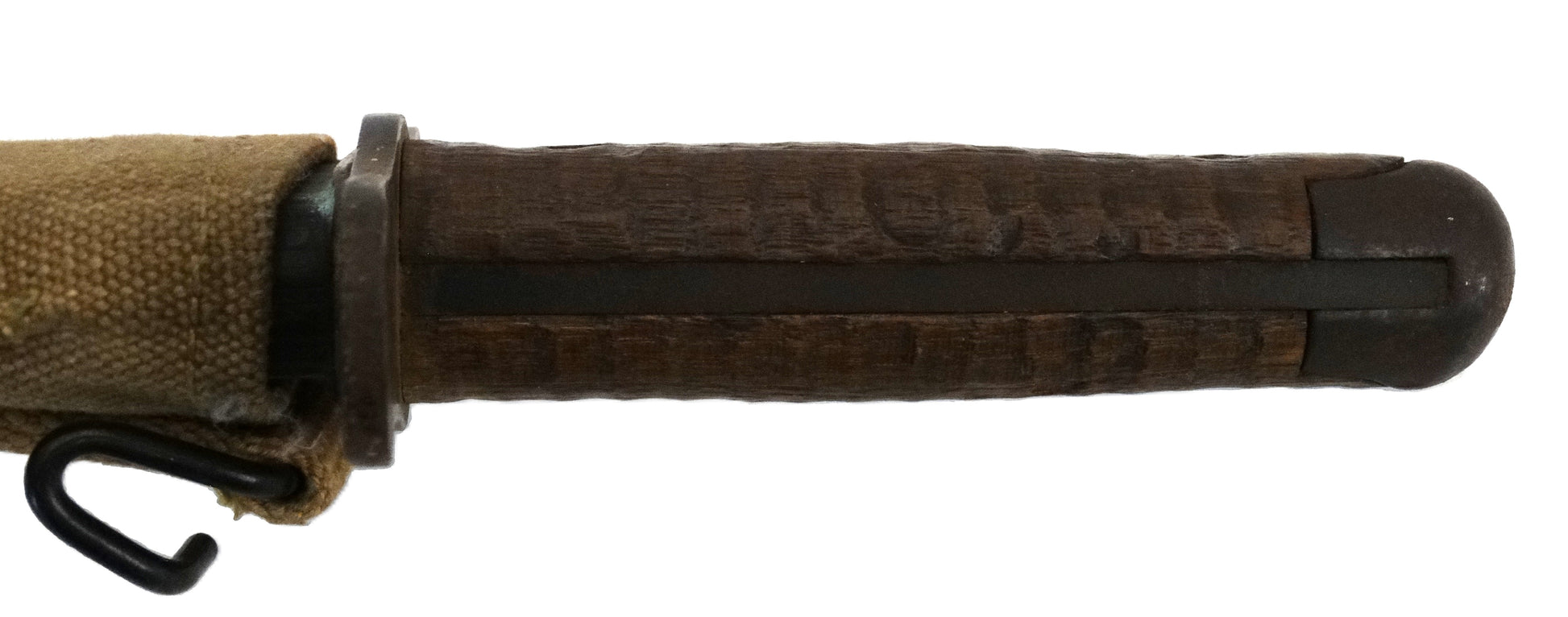 Bolo US Model 1917 PLUMB PHILA 1918 | Couteau de tranchée WWI.
Zoom manche de dos.