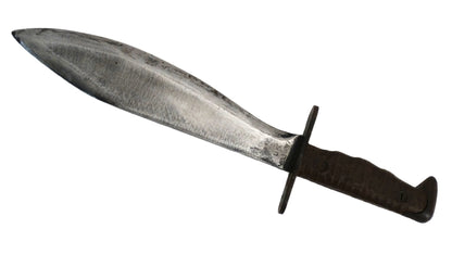 Bolo US Model 1917 PLUMB PHILA 1918 | Couteau de tranchée WWI.
Vue intégrale lame nue coté droit.