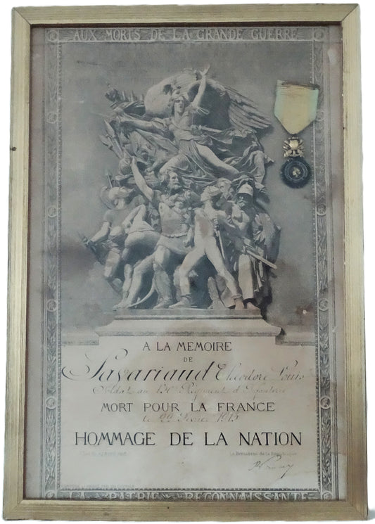 Diploma of Honor with Military Medal 1916
