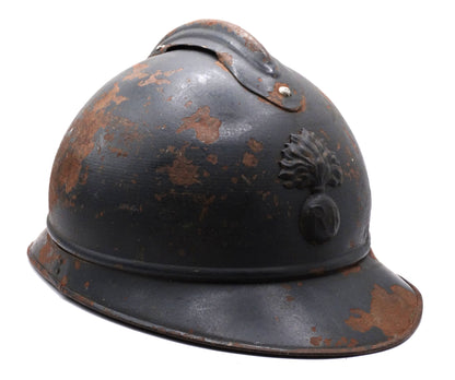 Casque Adrian M15 Infanterie – Coque taille B | 14-18.
Vue intégrale 3/4 face.