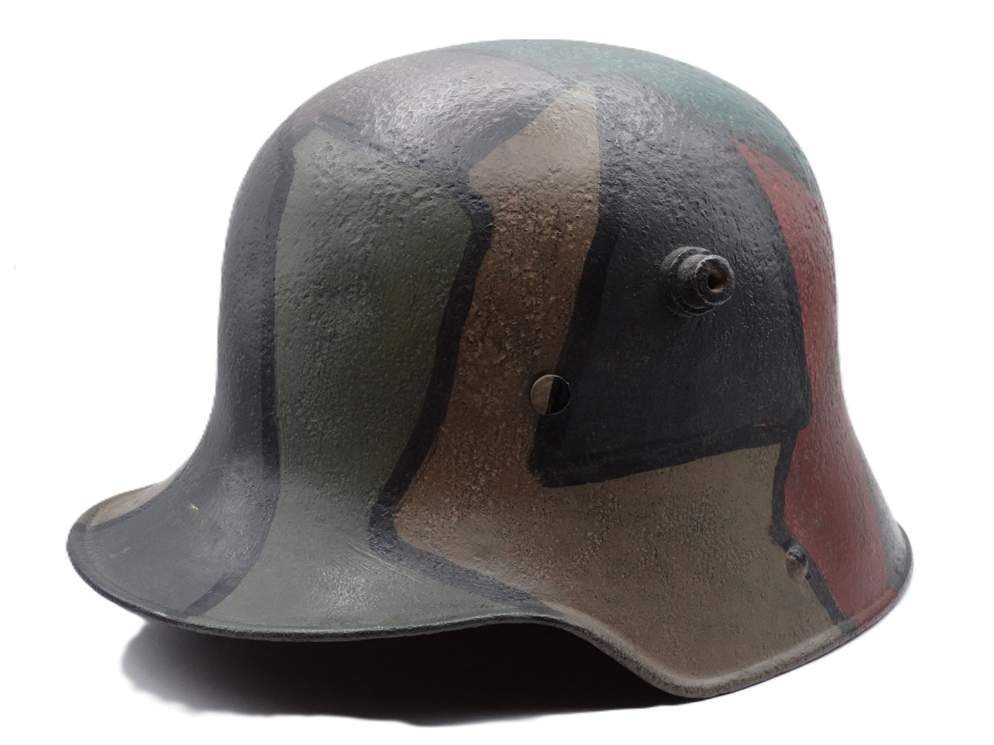 Casque Stahlhelm M16 Camouflage Tortue - WWI Original 3/4 gauche