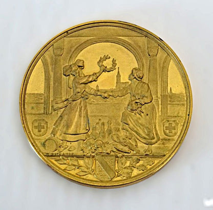 Coffret Medaille pour service rendu - Restauration militaire - Strasbourg 1900.
Face A