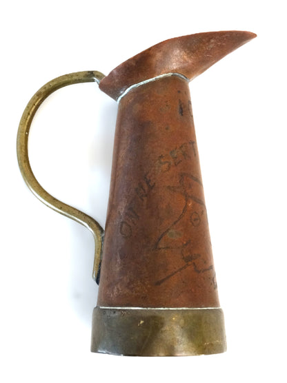 Cruche Artisanat de Tranchée WW1 – “Ici on sert pas le Boche” – Vue coté gauche.