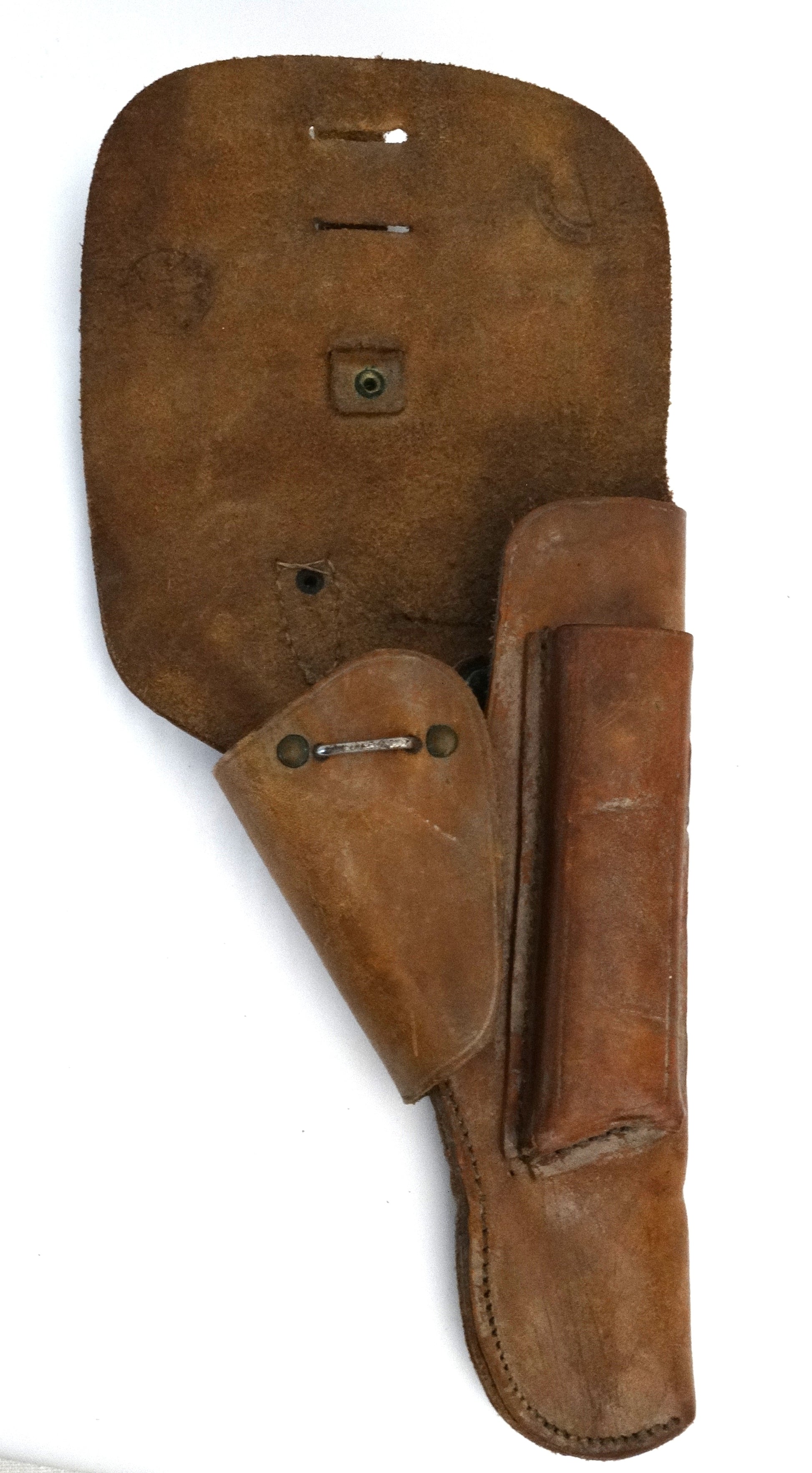 FRANCE – Holster MAC 50 1er type. Vue intégrale rabat ouvert.