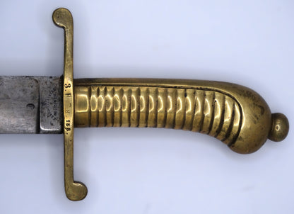 Faschinenmesser modèle 1845 – Sabre court militaire.
Zoom sur poignée face A