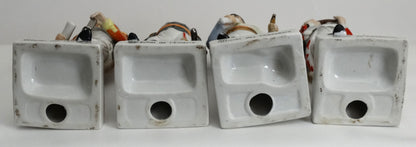 Figurines Empire – Faïence fine de Desvres – 22 cm – Années 1960. Vue intégrale du dessous.