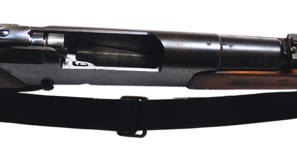Fusil Lebel Modèle 1886-93 – Calibre d’origine 8×51 R – Manufacture de Tulle (1920).
Vue du dessus du boitier de culasse ouvert avec marquage balle N sur le canon.