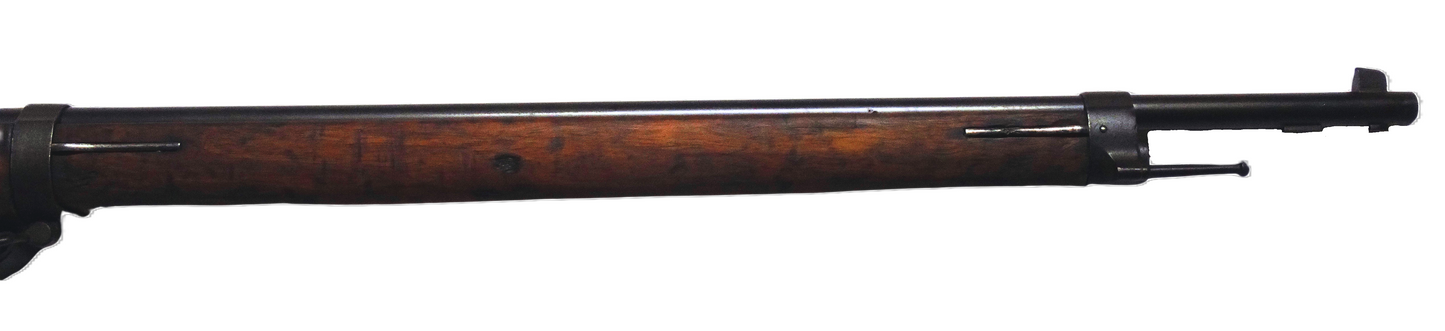 Fusil Lebel Modèle 1886-93 – Calibre d’origine 8×51 R – Manufacture de Tulle (1920).
Vue Longuesse coté droit et sortie de canon avec embouchoirs.