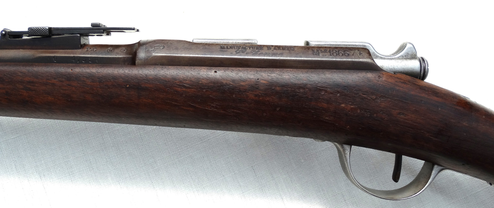Fusil d’infanterie Gras 1866/74 (transformation réglementaire du Chassepot 1866). marquage