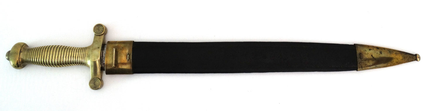 Glaive d’Infanterie Modèle 1831 - Lame Klingenthal Coulaux Frères & Fourreau.
Vue intégrale dans fourreau.