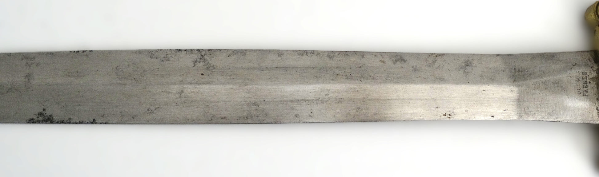 Glaive d’infanterie modèle 1831 – Arme de collection française authentique.
Zoom sur lame et marquage.