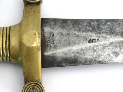 Glaive de Troupe d’Infanterie Modèle 1831 - Pihet Frères - 1838.
Zoom sur marquages face B 