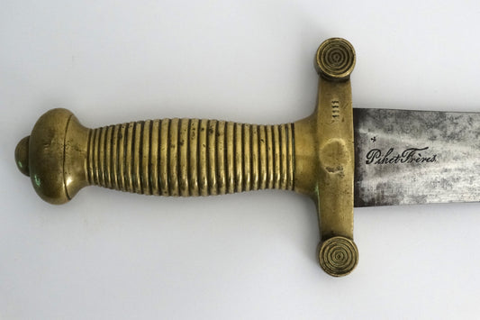 Glaive de Troupe d’Infanterie Modèle 1831 - Pihet Frères - 1838.
Zoom sur manche et marquages.