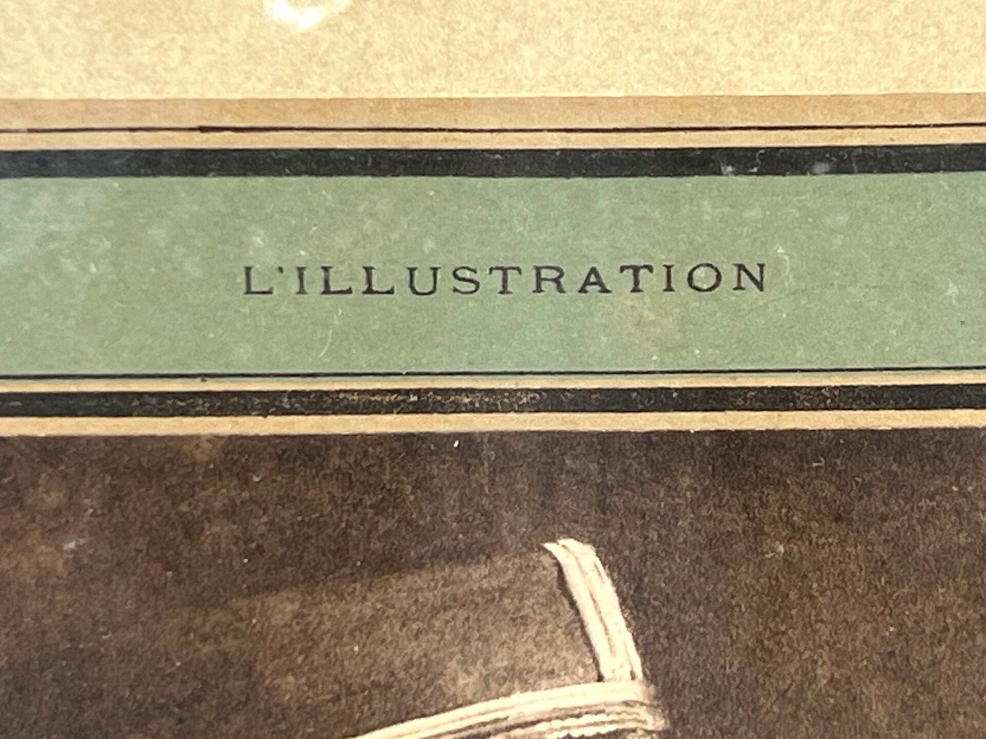 Gravure d’époque représentant le Maréchal Pétain 1919. Zoom série impression.