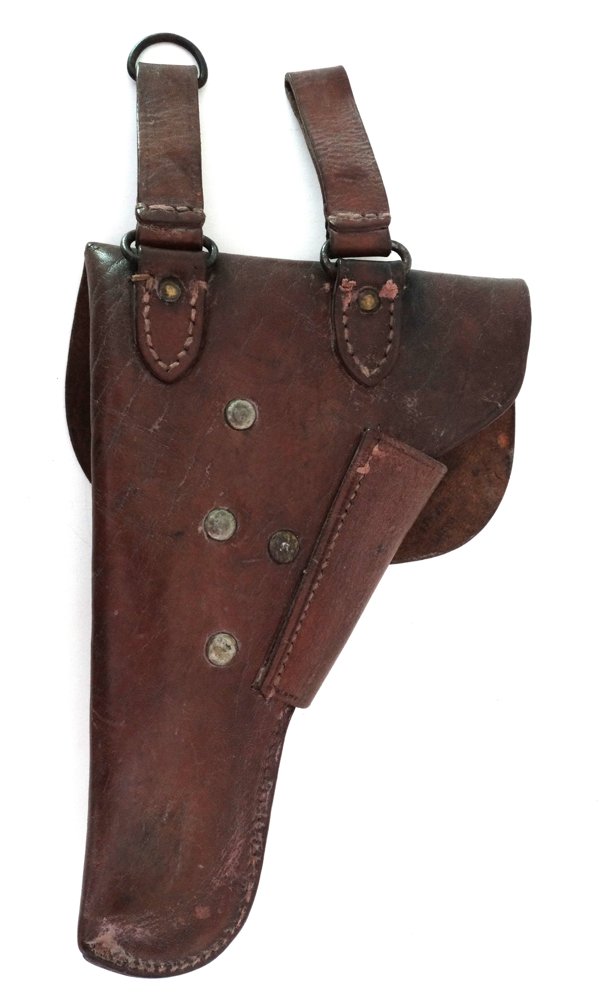 Holster MAC 50 1er Type – Cuir Marron.
Vue intégrale de dos.