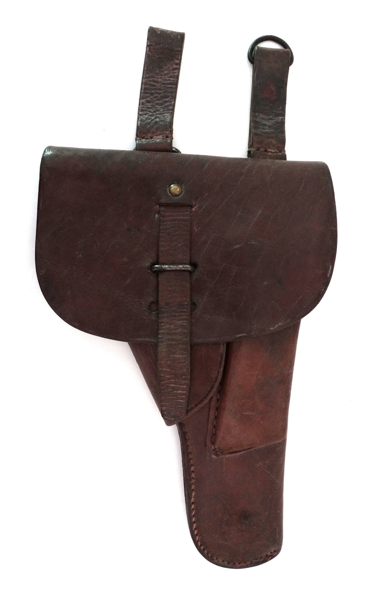 Holster MAC 50 1er Type – Cuir Marron.
Vue intégrale de face.