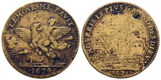Jeton de galanterie 1674 - Louis XIV - CHAMBRE AUX DENIERS