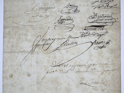 Lettre de l’Armée d’Italie approuvée par Grouchy | Révolution.
Zoom sur signatures