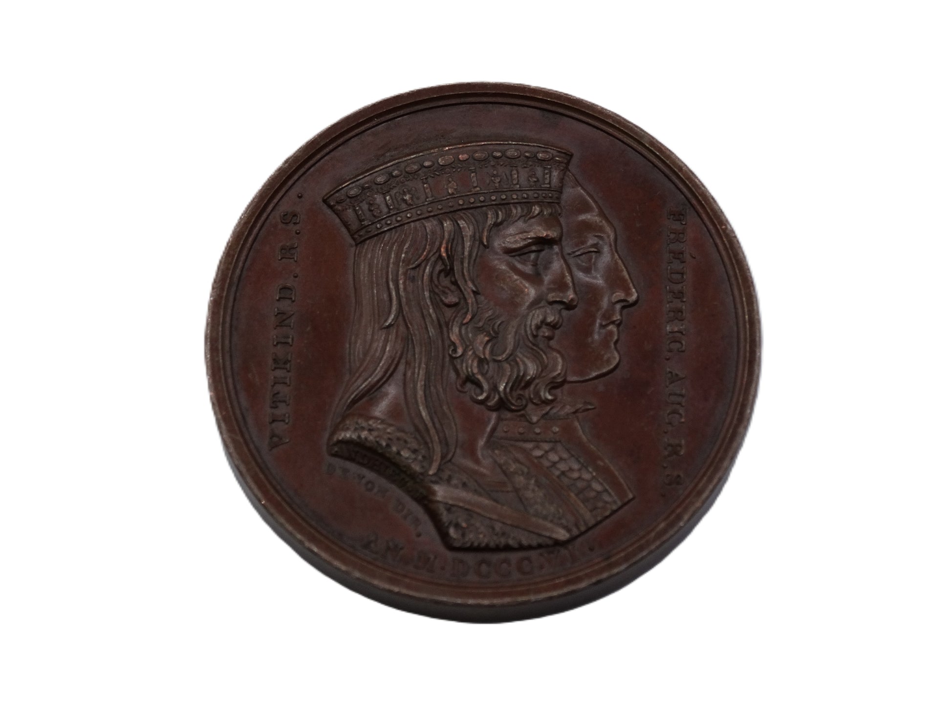 FRANCE. Médaille commémorative – Alliance Franco-Saxonne – 1806 Vitikind et Frederic Verso