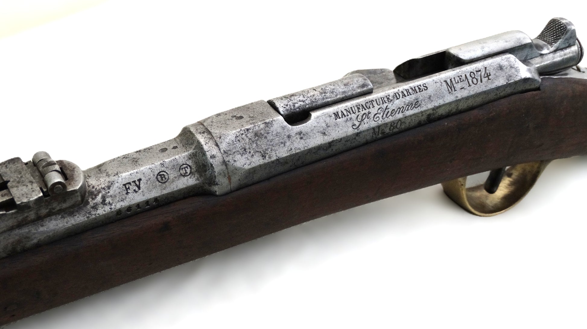 FRANCE. Mousqueton d’Artillerie Modèle 1874 M80 – Troisième République Marquage avec modification M80 et poincon de controleurs