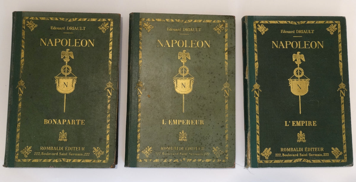 Napoléon le Grand – Édouard Driault.
Vue de face des 3 tomes