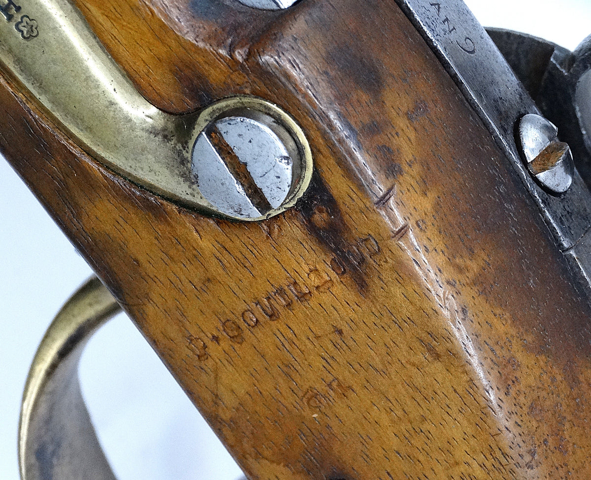 Pistolet An XIII Saint-Étienne 1811 | Pistolet réglementaire Premier Empire.
Zoom sur bois 2