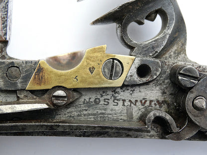 Pistolet An XIII Saint-Étienne 1811 | Pistolet réglementaire Premier Empire.
Zoom sur marquage  platine nue face B
