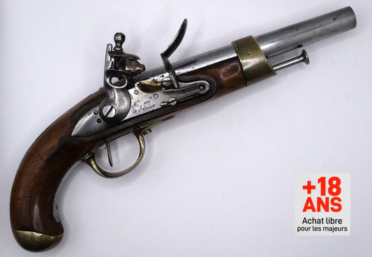 Pistolet An XIII Saint-Étienne 1811 | Pistolet réglementaire Premier Empire.
Vue intégrale coté droit.