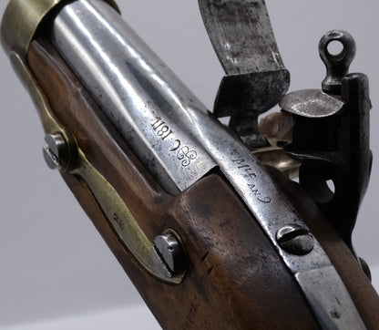 Pistolet An XIII Saint-Étienne 1811 | Pistolet réglementaire Premier Empire.
Zoom sur marquage canon 1