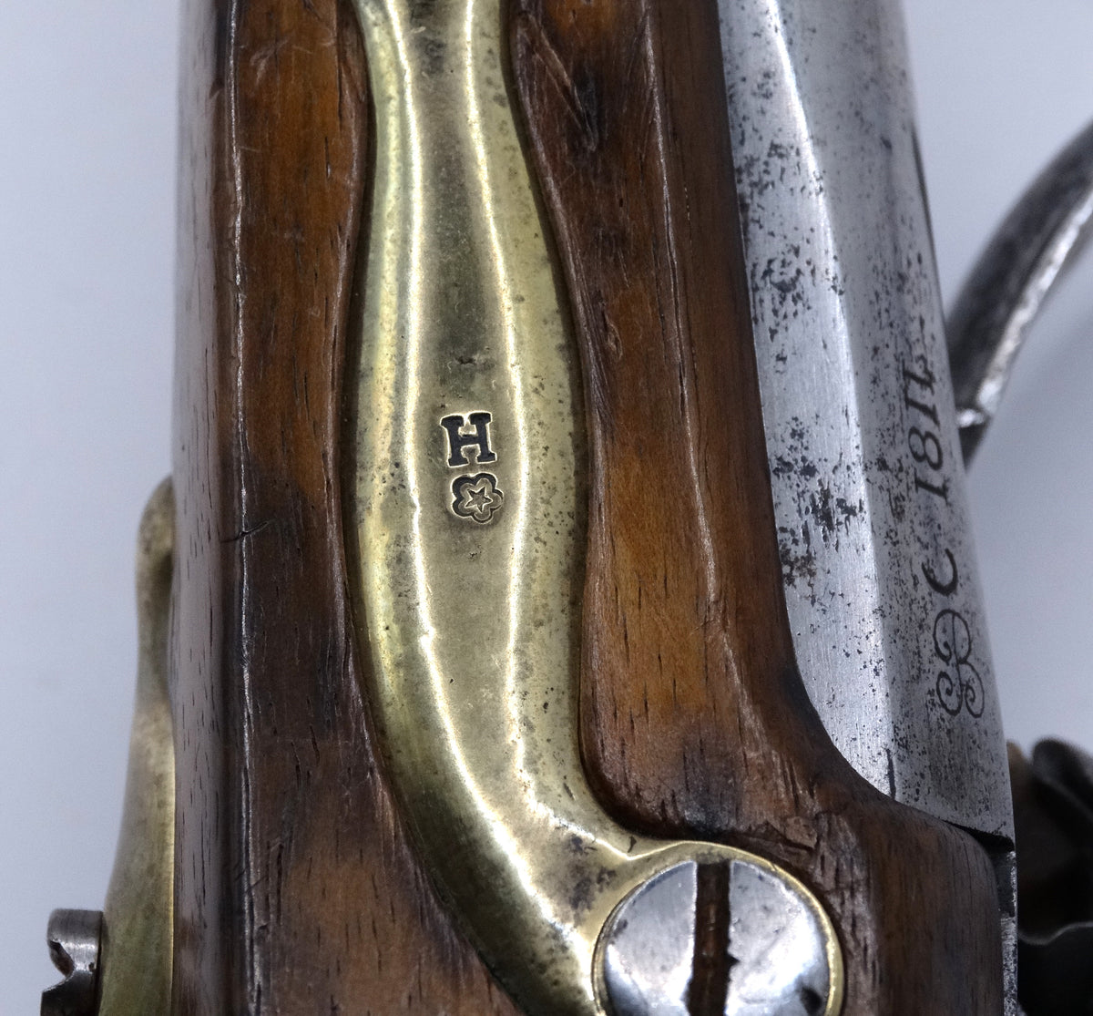 Pistolet An XIII Saint-Étienne 1811 | Pistolet réglementaire Premier Empire.
Zoom sur poinçon H 6