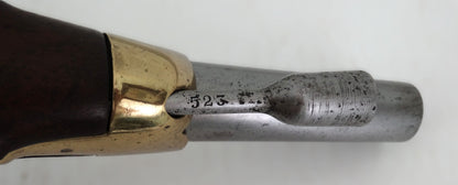 Pistolet de cavalerie Modèle 1816 T bis daté 1821  Transformation réglementaire 1861.
Zoom sur baguette et dessous canon
