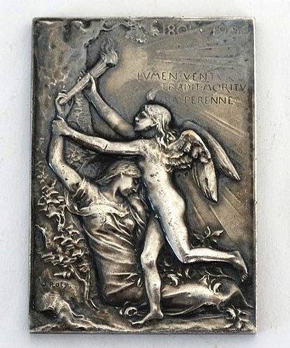 Plaque Exposition universelle de Paris 1900 - Bronze.
Vue intégrale face A